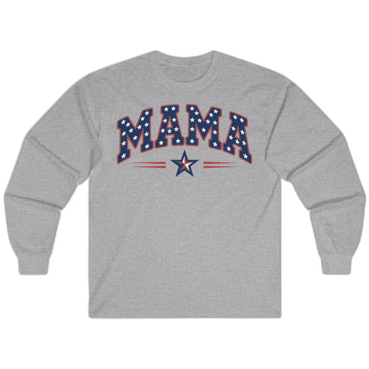 Star-Spangled Mama Long Sleeve in Sport Grey
