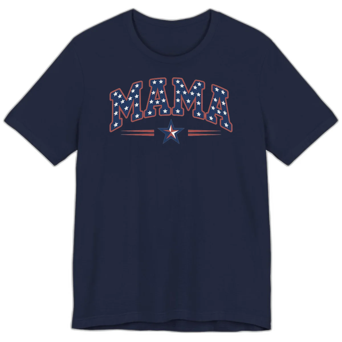 Star-Spangled Mama Premium T-Shirt in Navy