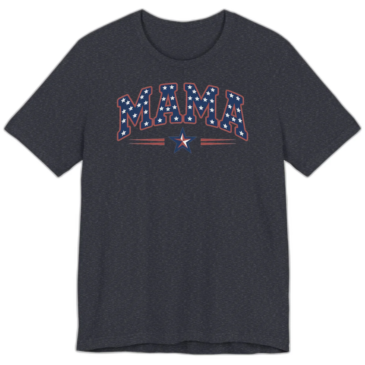 Star-Spangled Mama Premium T-Shirt in Heather Navy