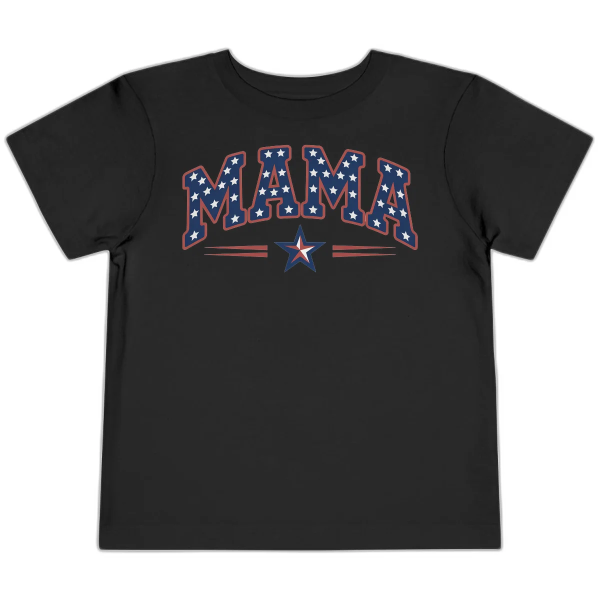 Star-Spangled Mama Toddler T-Shirt in Black