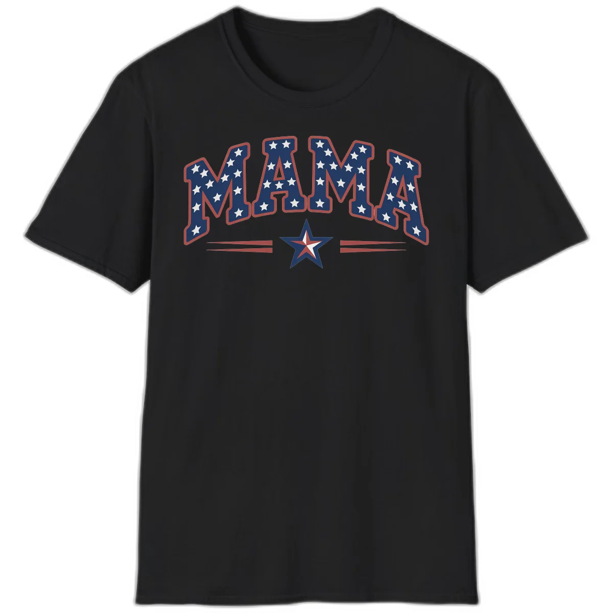 Star-Spangled Mama T-Shirt in Black
