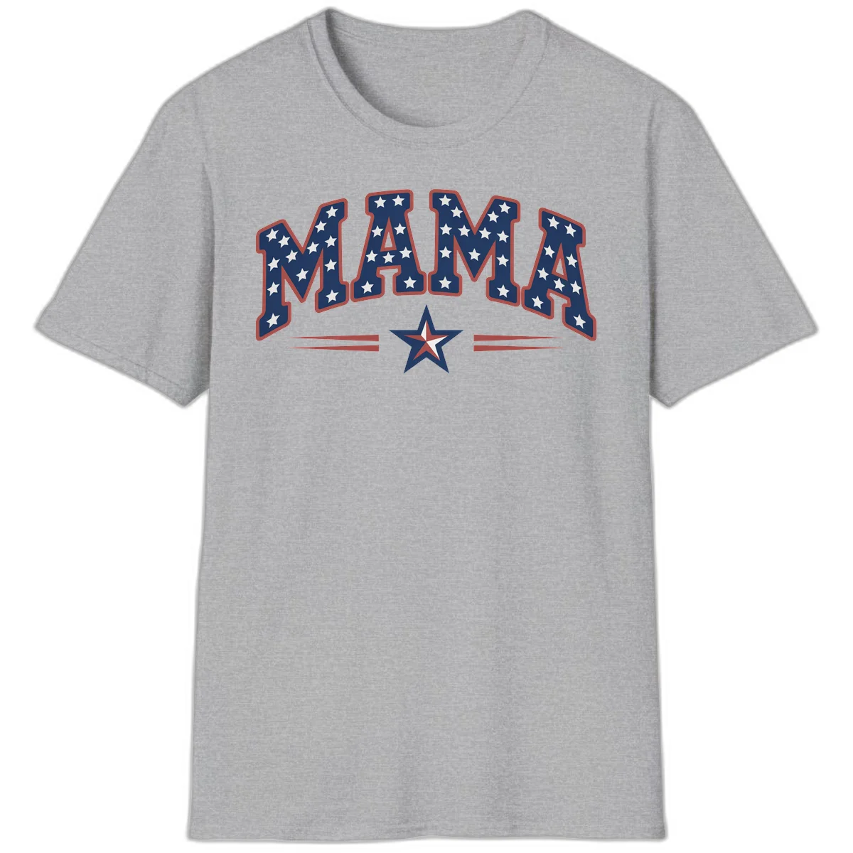 Star-Spangled Mama T-Shirt in Sport Grey