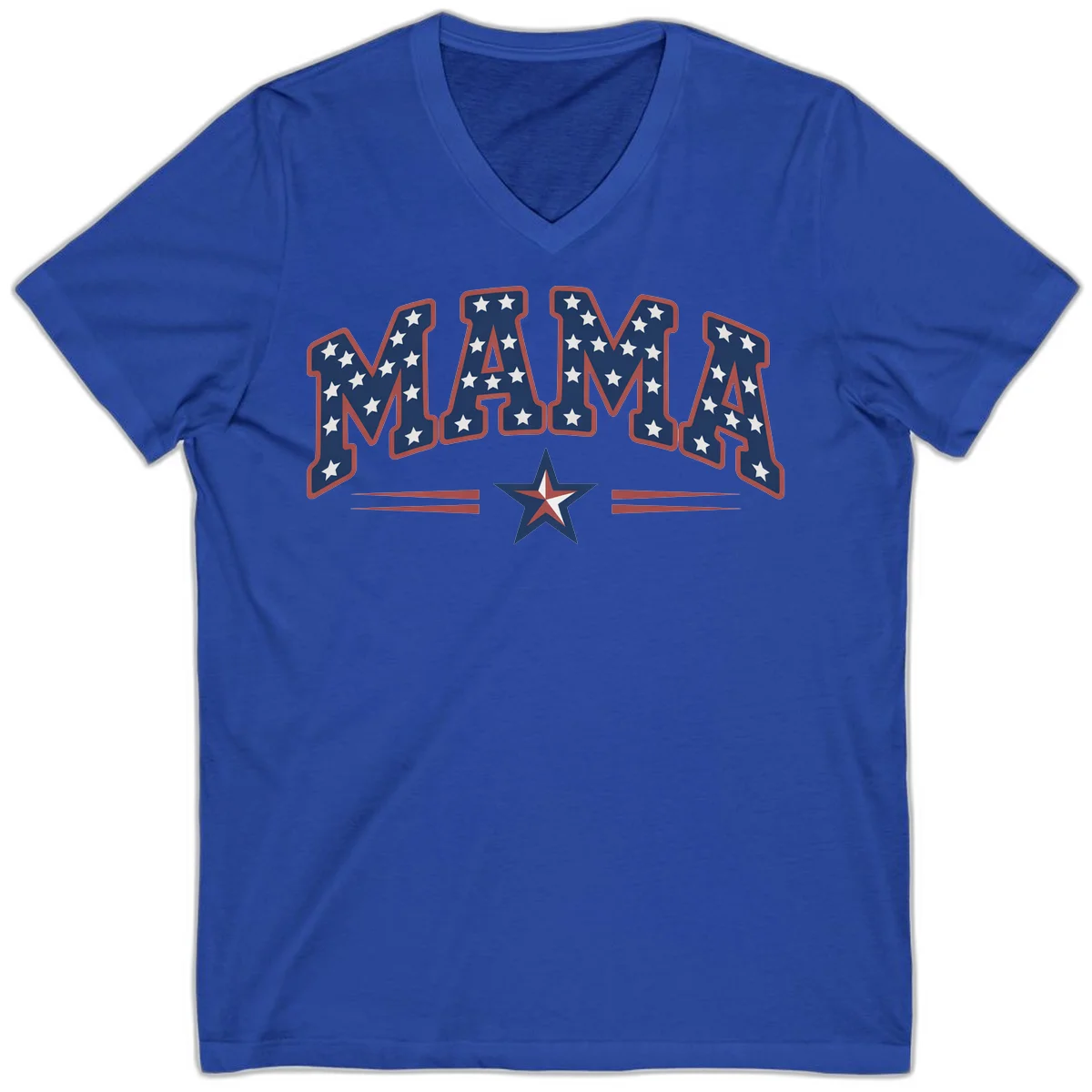 Star-Spangled Mama V-Neck in True Royal