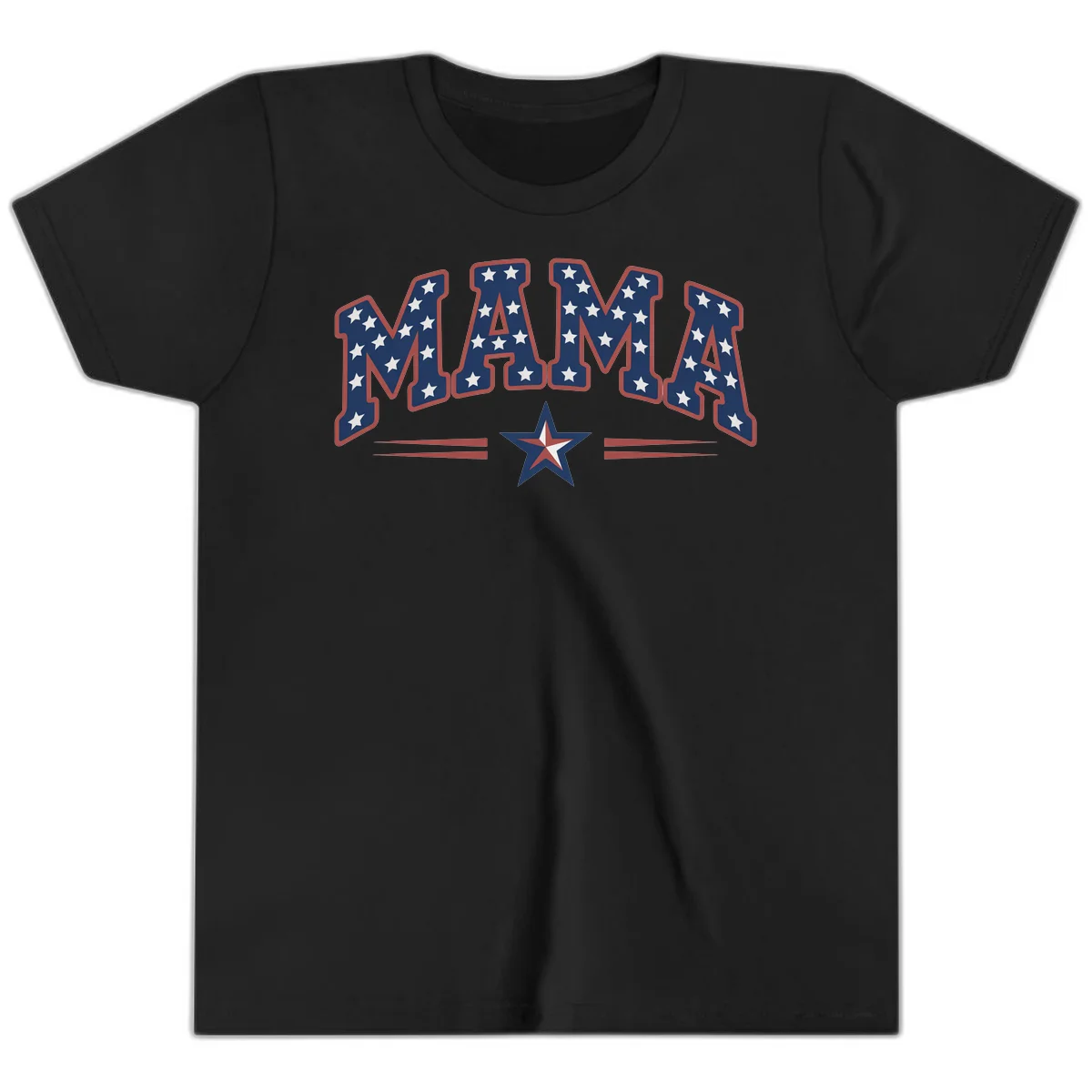 Star-Spangled Mama Youth T-Shirt in Black