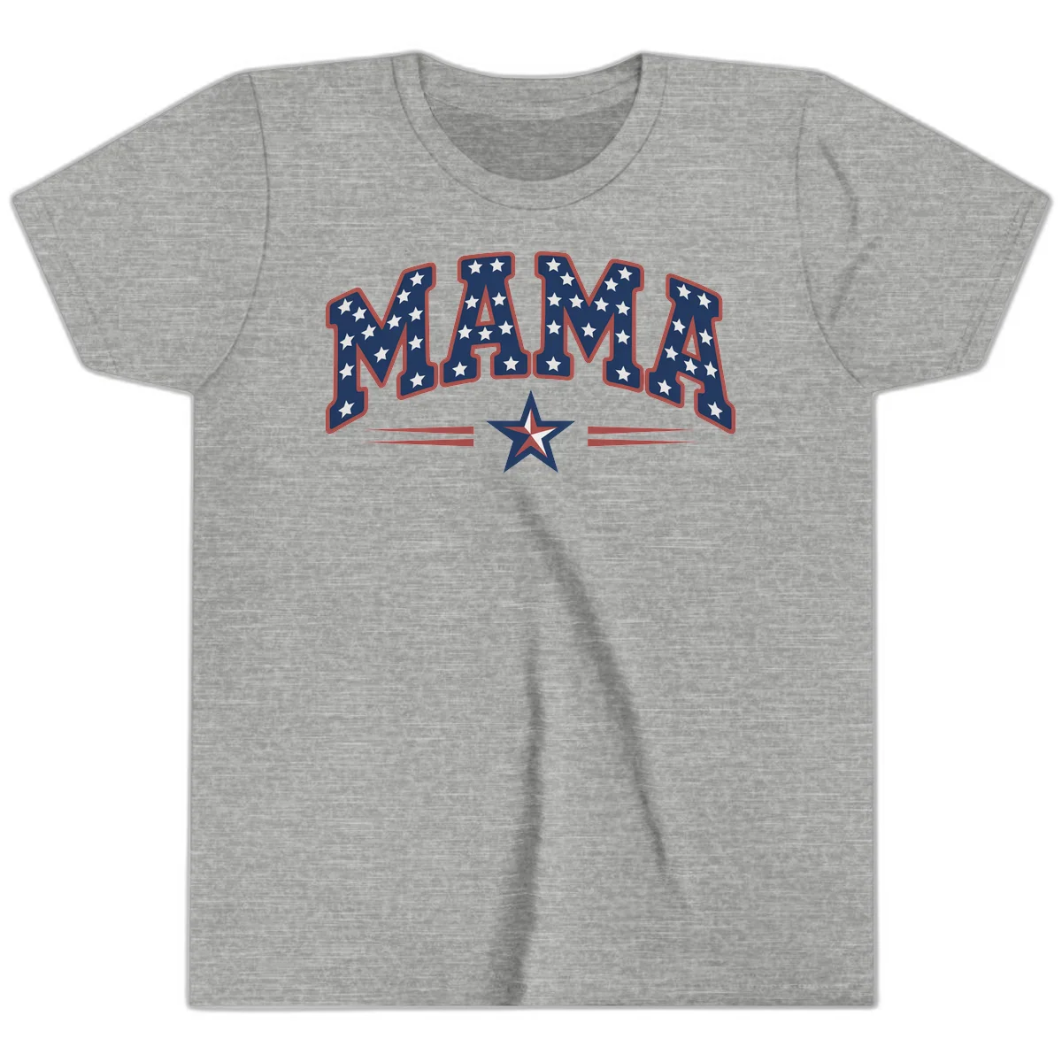 Star-Spangled Mama Youth T-Shirt in Athletic Heather