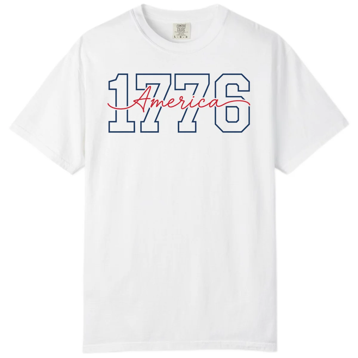 1776 America Semiquincentennial Celebration Comfort Color in White