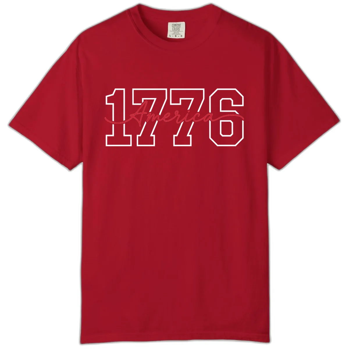 1776 America Semiquincentennial Celebration Comfort Color in Red