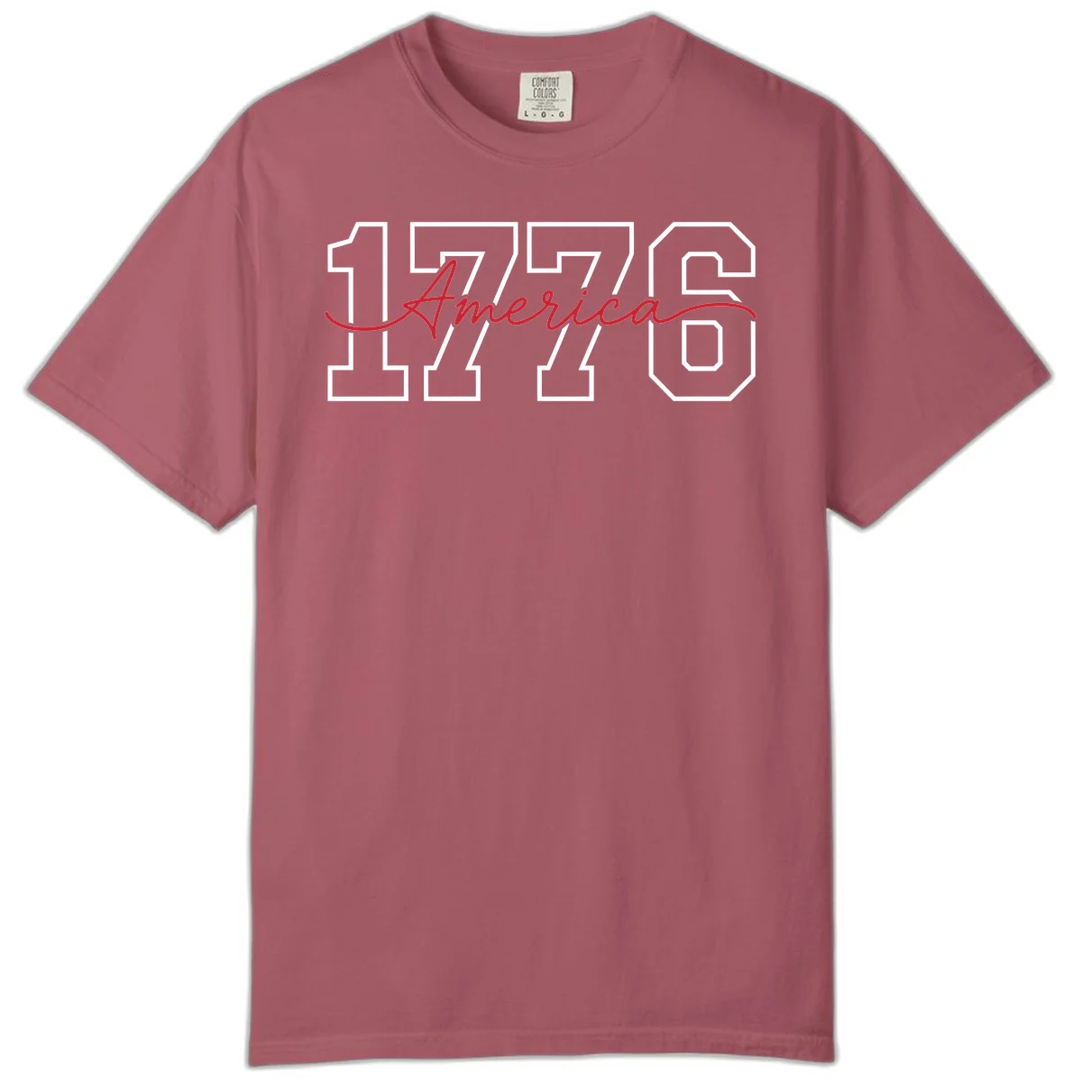 1776 America Semiquincentennial Celebration Comfort Color in Crimson