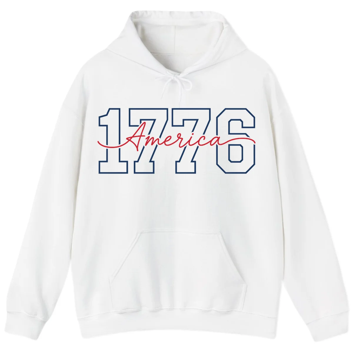 1776 America Semiquincentennial Celebration Hoodie in White