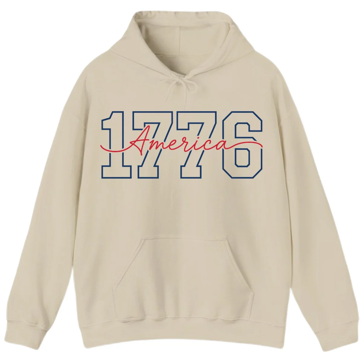 1776 America Semiquincentennial Celebration Hoodie in Sand