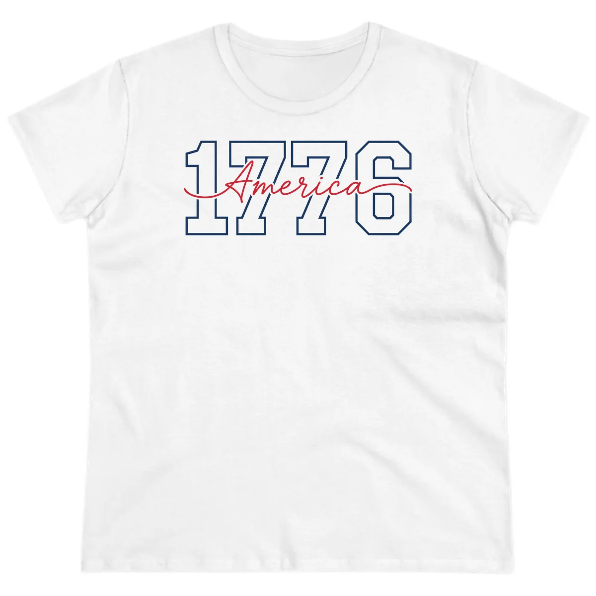 1776 America Semiquincentennial Celebration Ladies Tee in White