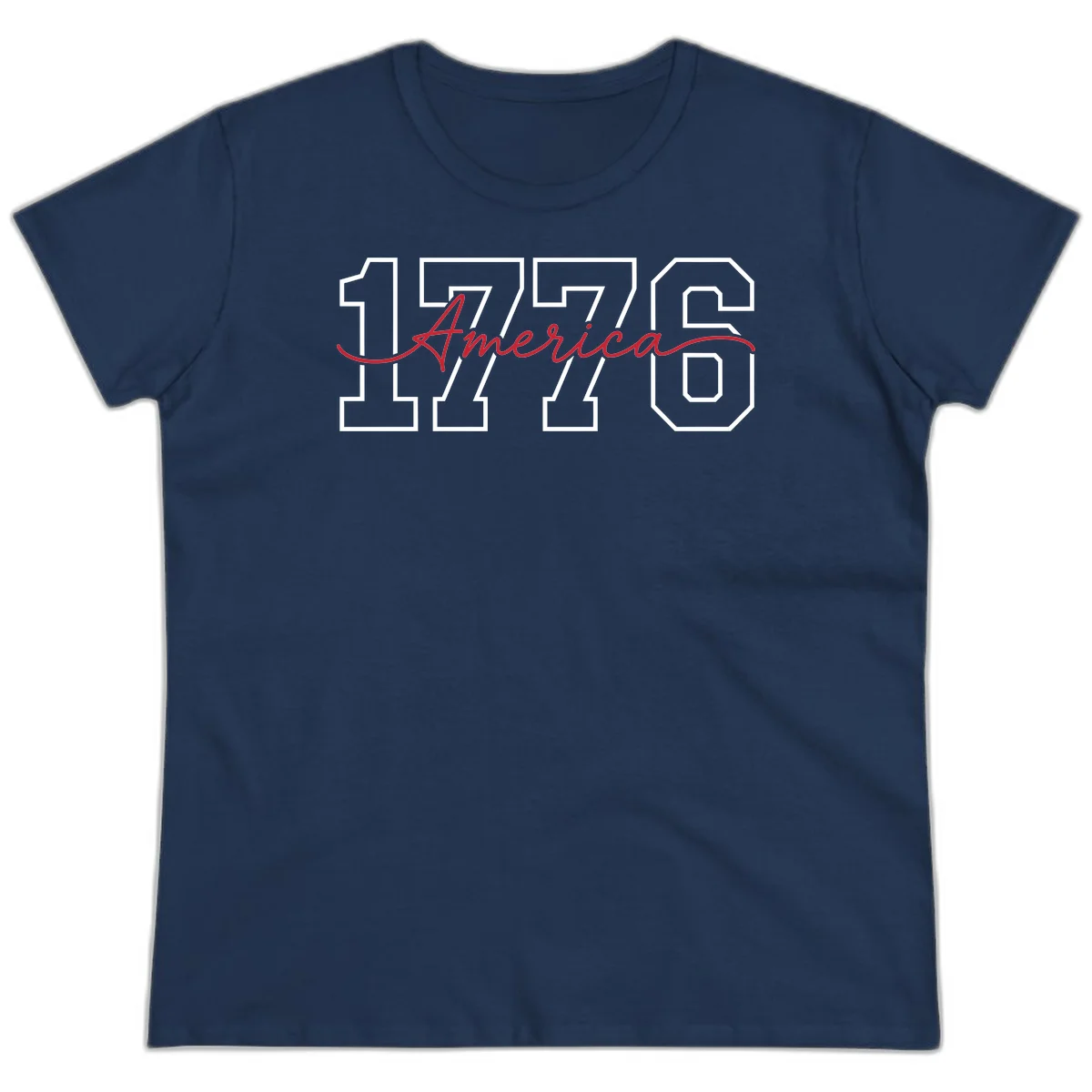 1776 America Semiquincentennial Celebration Ladies Tee in Navy