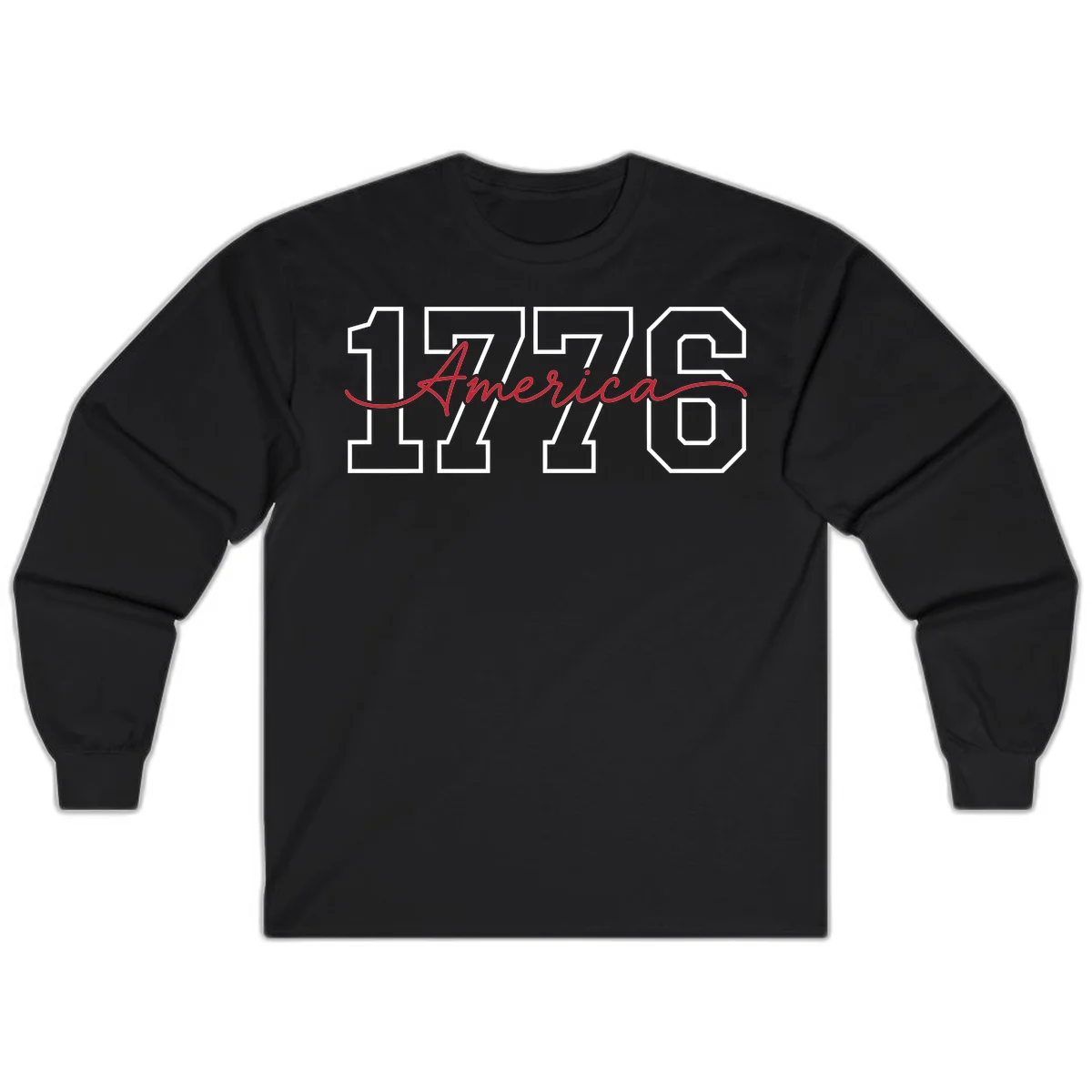 1776 America Semiquincentennial Celebration Long Sleeve in Black