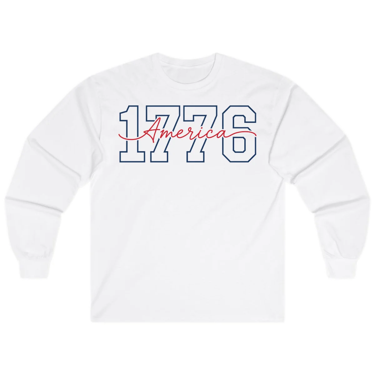 1776 America Semiquincentennial Celebration Long Sleeve in White