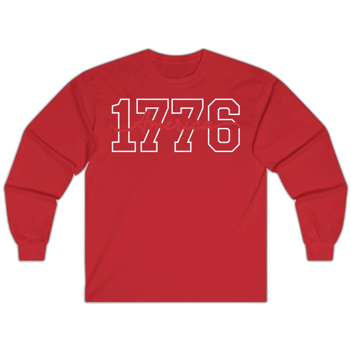 1776 America Semiquincentennial Celebration Long Sleeve in Red