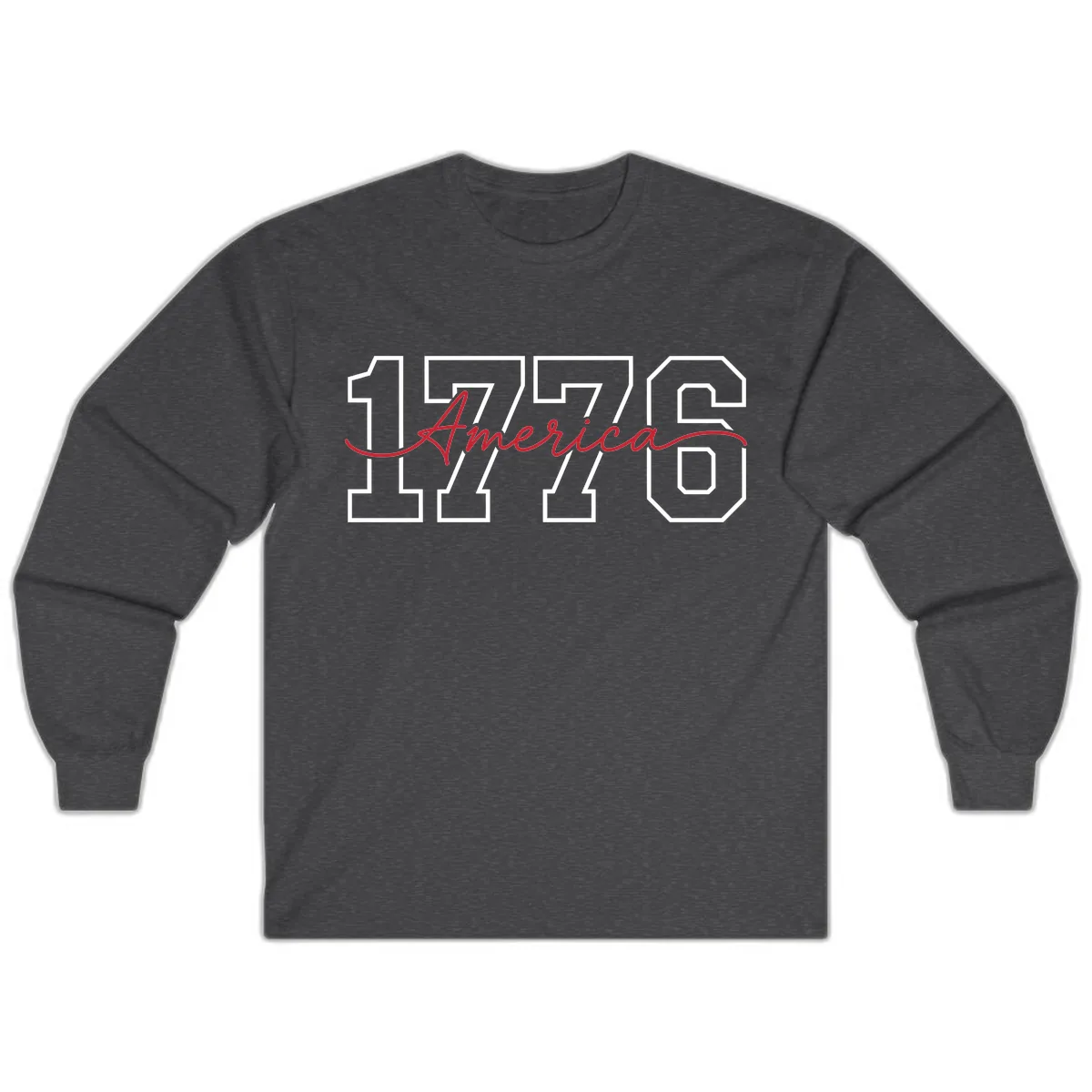 1776 America Semiquincentennial Celebration Long Sleeve in Dark Heather