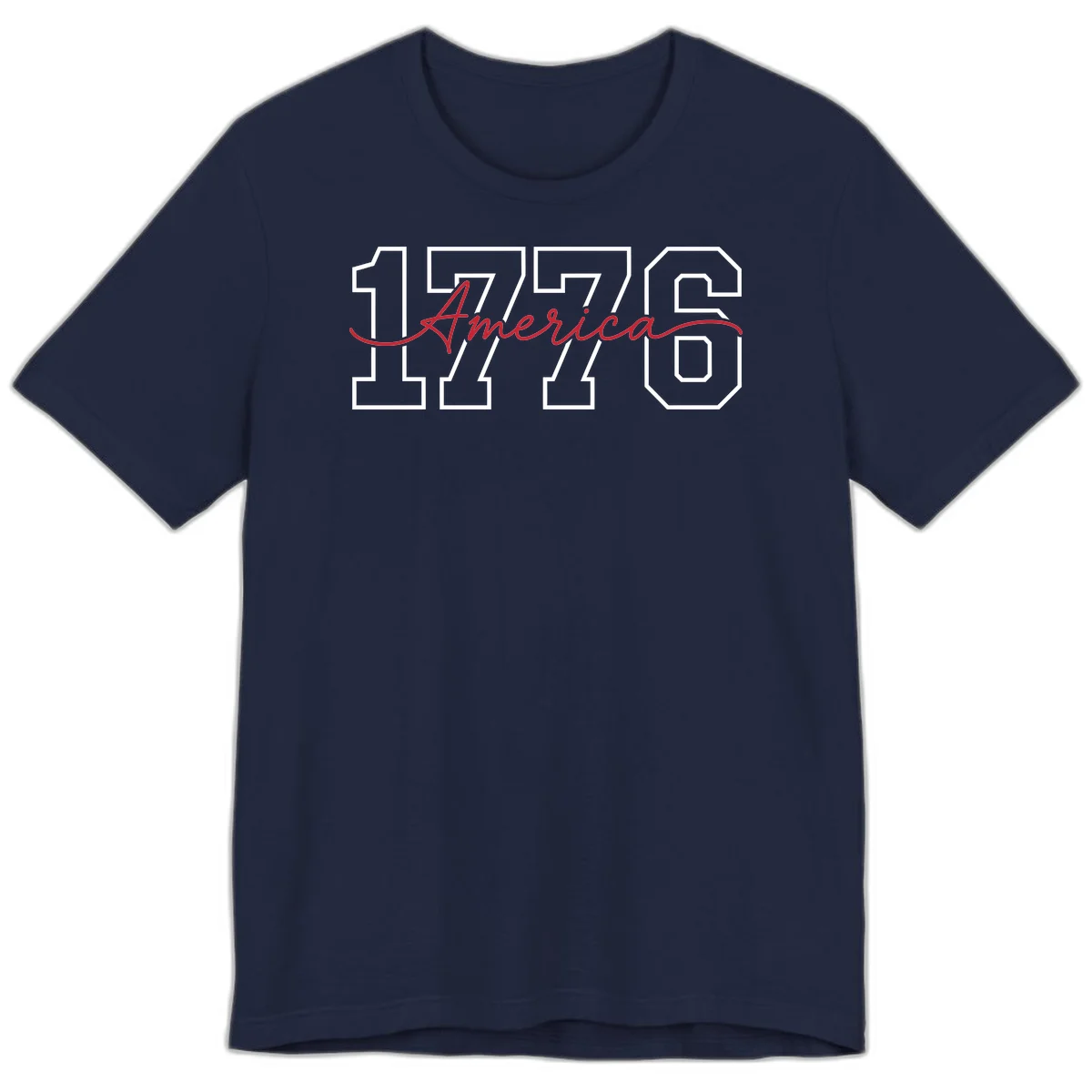 1776 America Semiquincentennial Celebration Premium T-Shirt in Navy