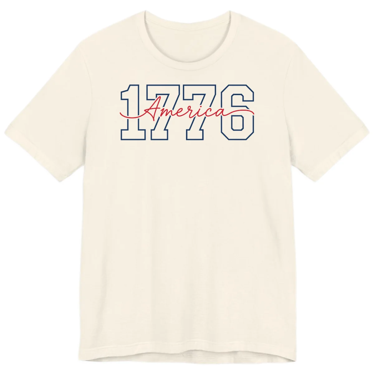 1776 America Semiquincentennial Celebration Premium T-Shirt in Natural