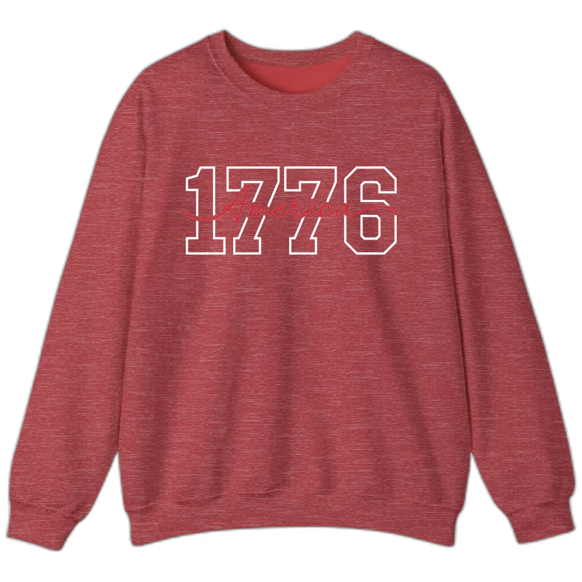 1776 America Semiquincentennial Celebration Sweatshirt in Heather Scarlet Red