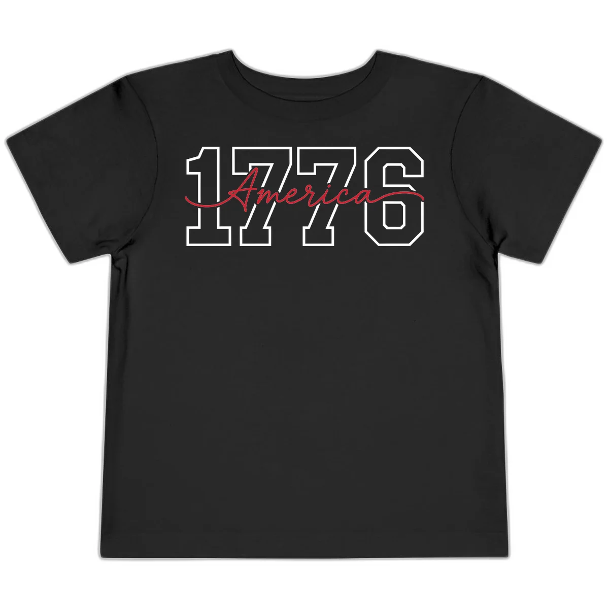 1776 America Semiquincentennial Celebration Toddler T-Shirt in Black