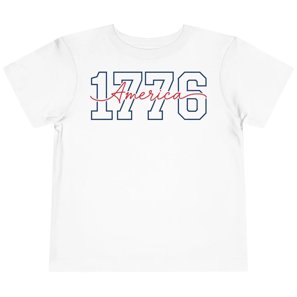 1776 America Semiquincentennial Celebration Toddler T-Shirt in White
