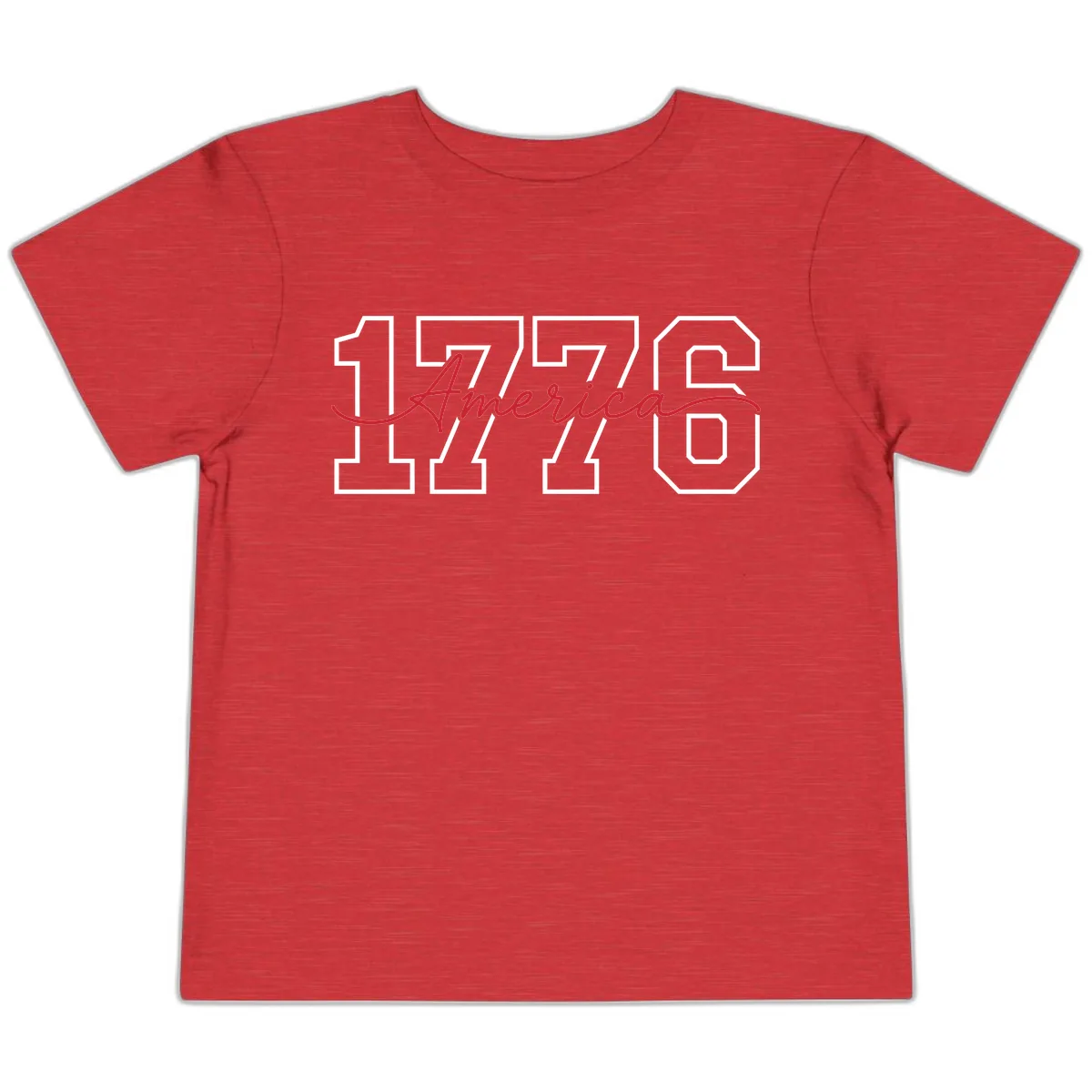 1776 America Semiquincentennial Celebration Toddler T-Shirt in Heather Red