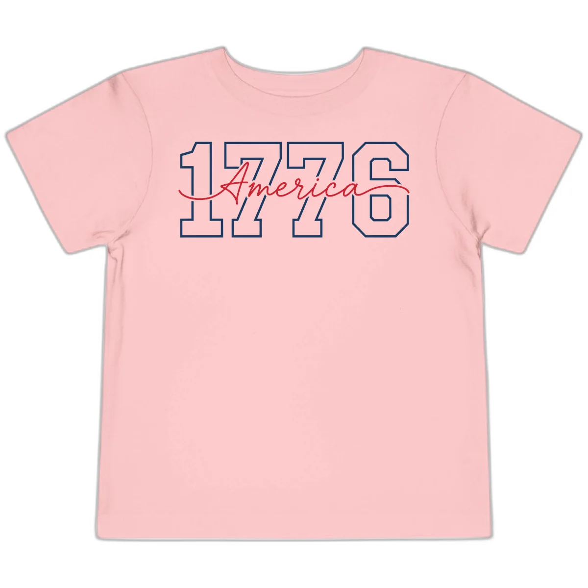 1776 America Semiquincentennial Celebration Toddler T-Shirt in Pink