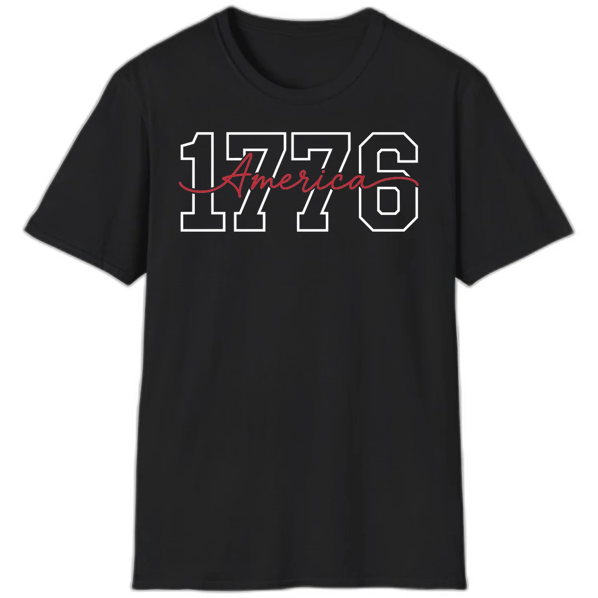 1776 America Semiquincentennial Celebration T-Shirt in Black