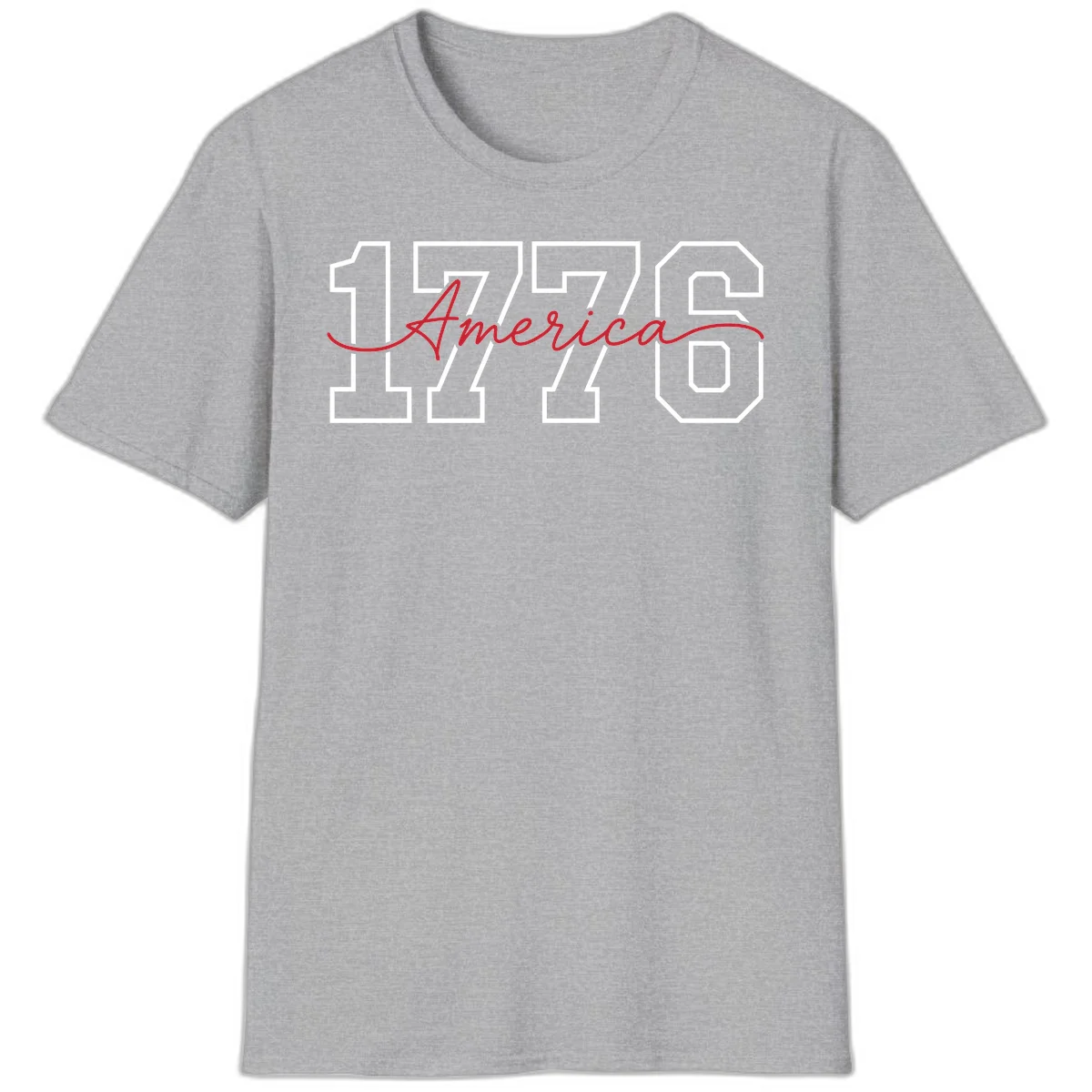 1776 America Semiquincentennial Celebration T-Shirt in Sport Grey