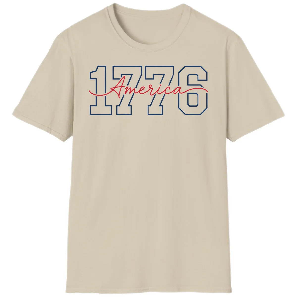 1776 America Semiquincentennial Celebration T-Shirt in Sand