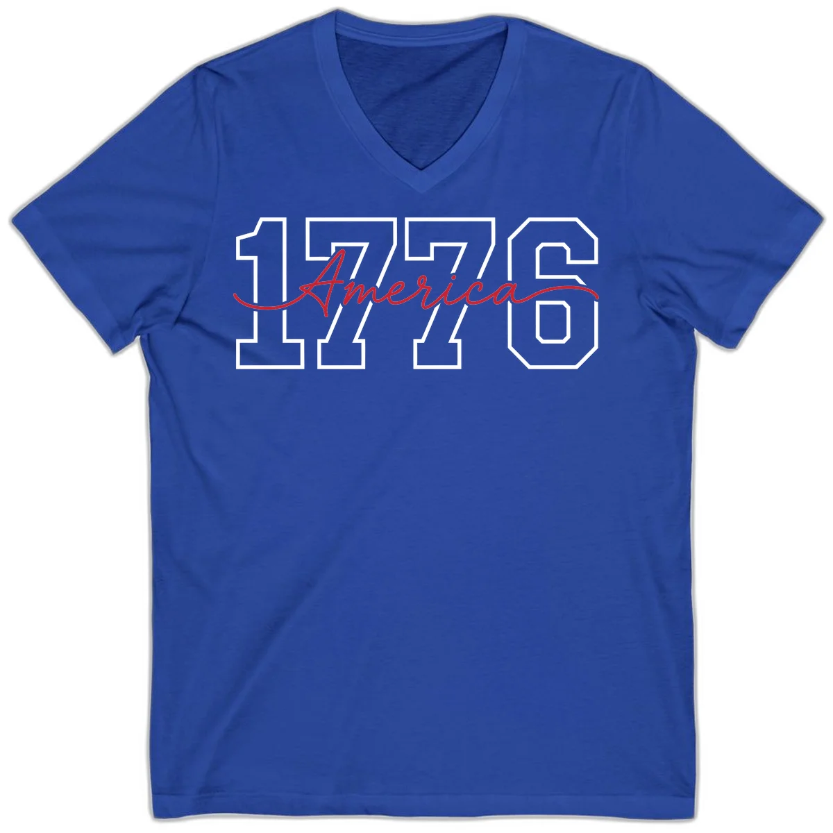 1776 America Semiquincentennial Celebration V-Neck in True Royal