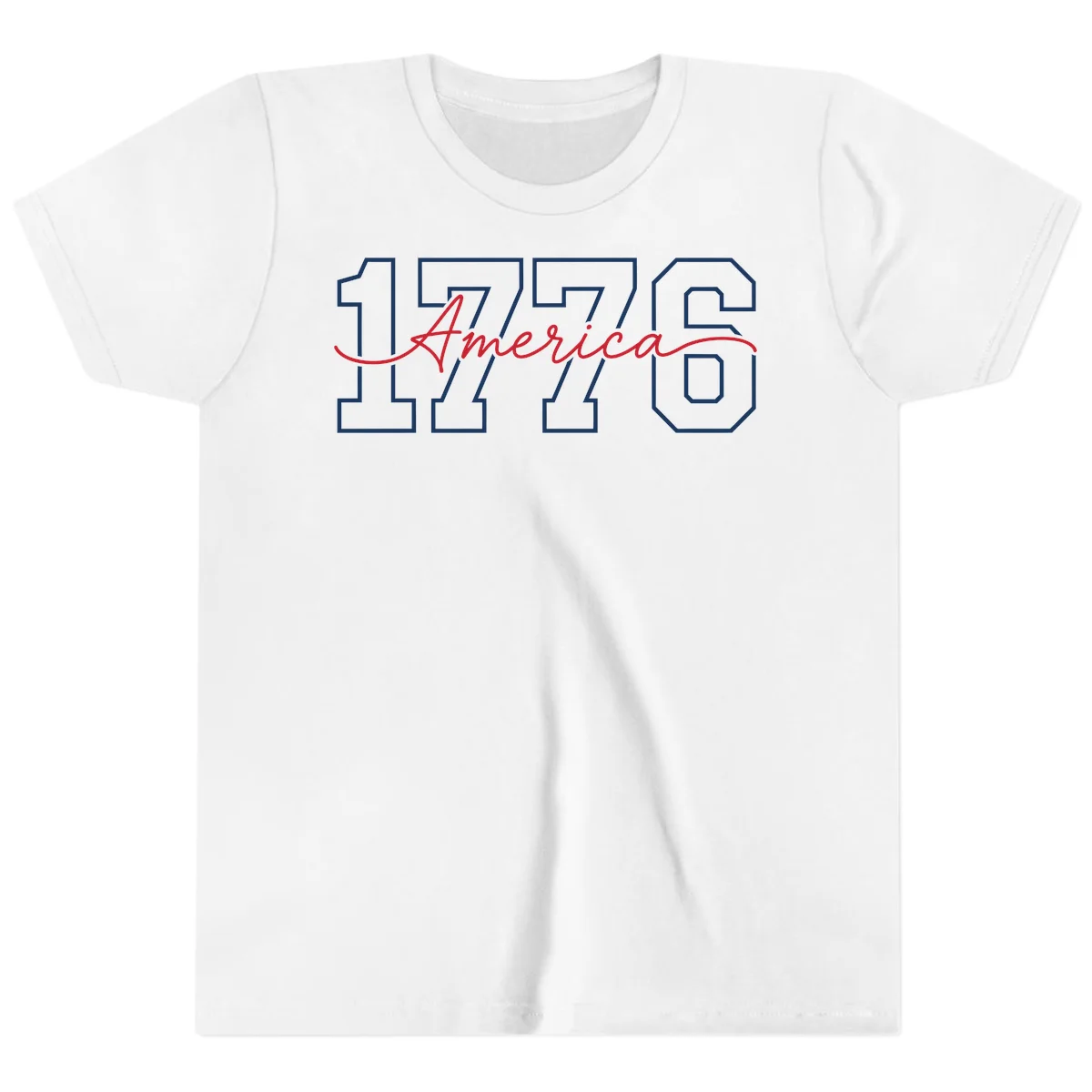 1776 America Semiquincentennial Celebration Youth T-Shirt in White