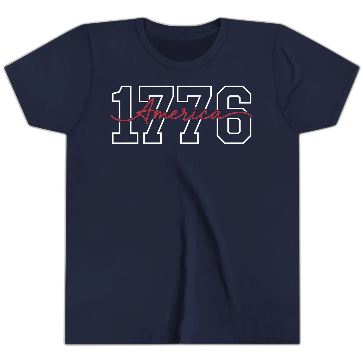 1776 America Semiquincentennial Celebration Youth T-Shirt in Navy