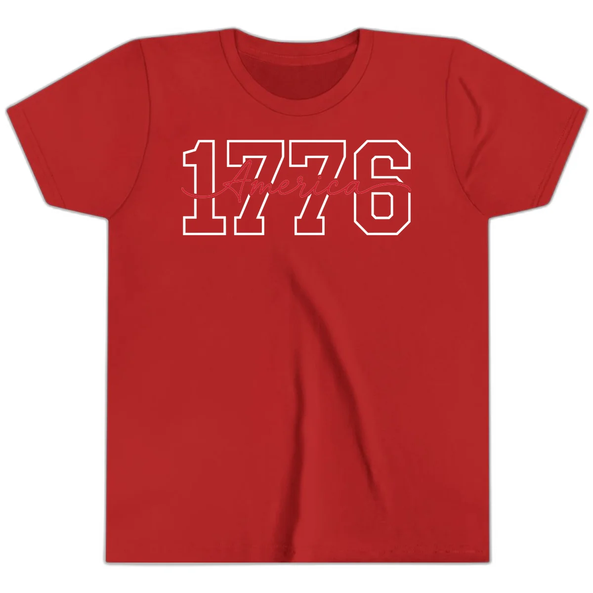 1776 America Semiquincentennial Celebration Youth T-Shirt in Red