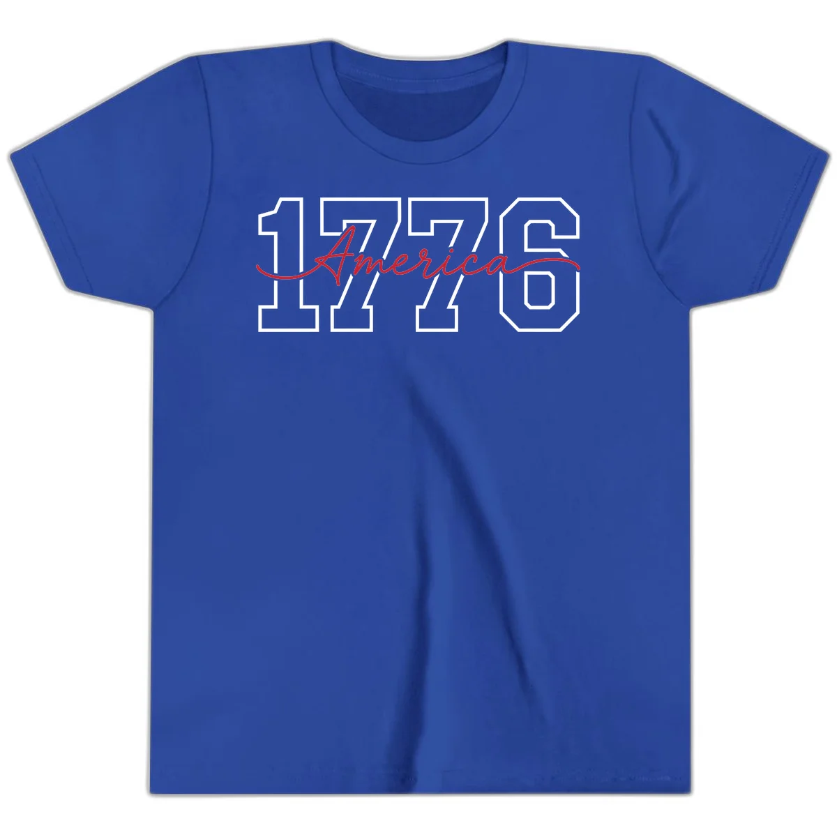 1776 America Semiquincentennial Celebration Youth T-Shirt in True Royal