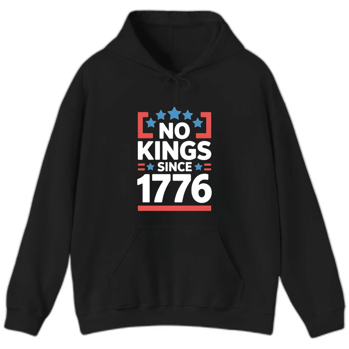 No Kings Since 1776 Hoodie in Black
