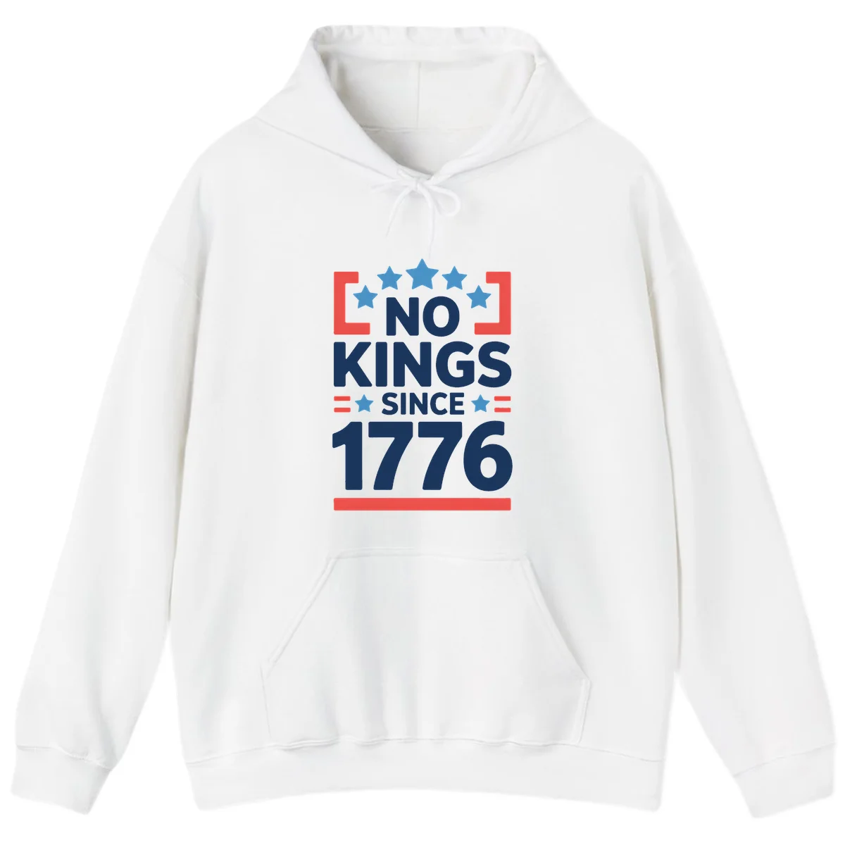 No Kings Since 1776 Hoodie in White