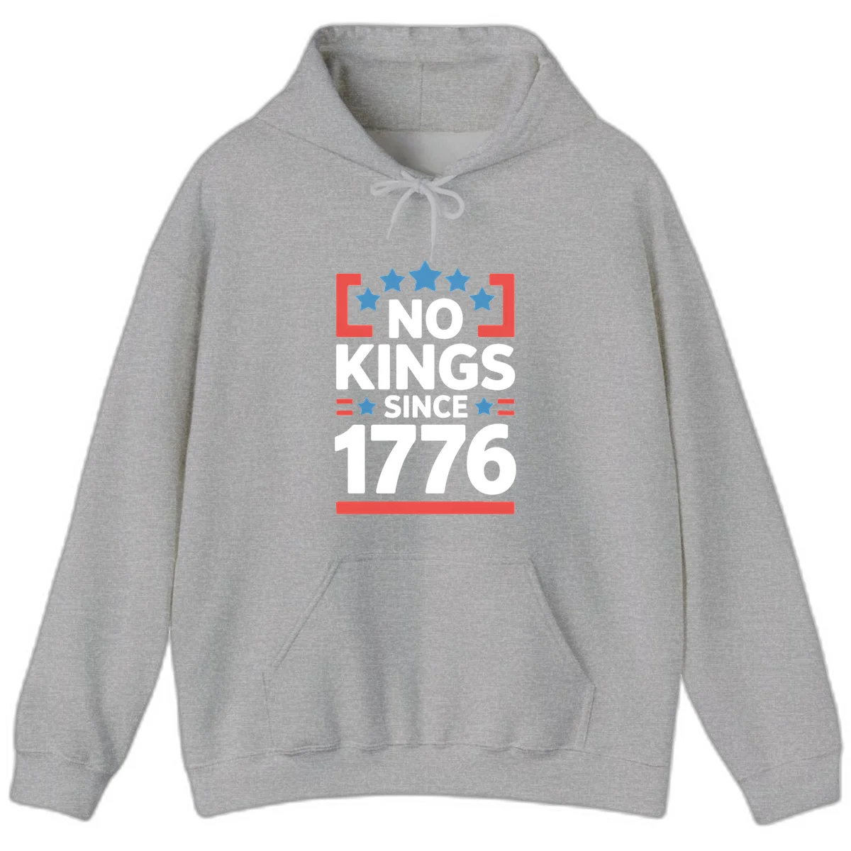 No Kings Since 1776 Hoodie in Sport Grey