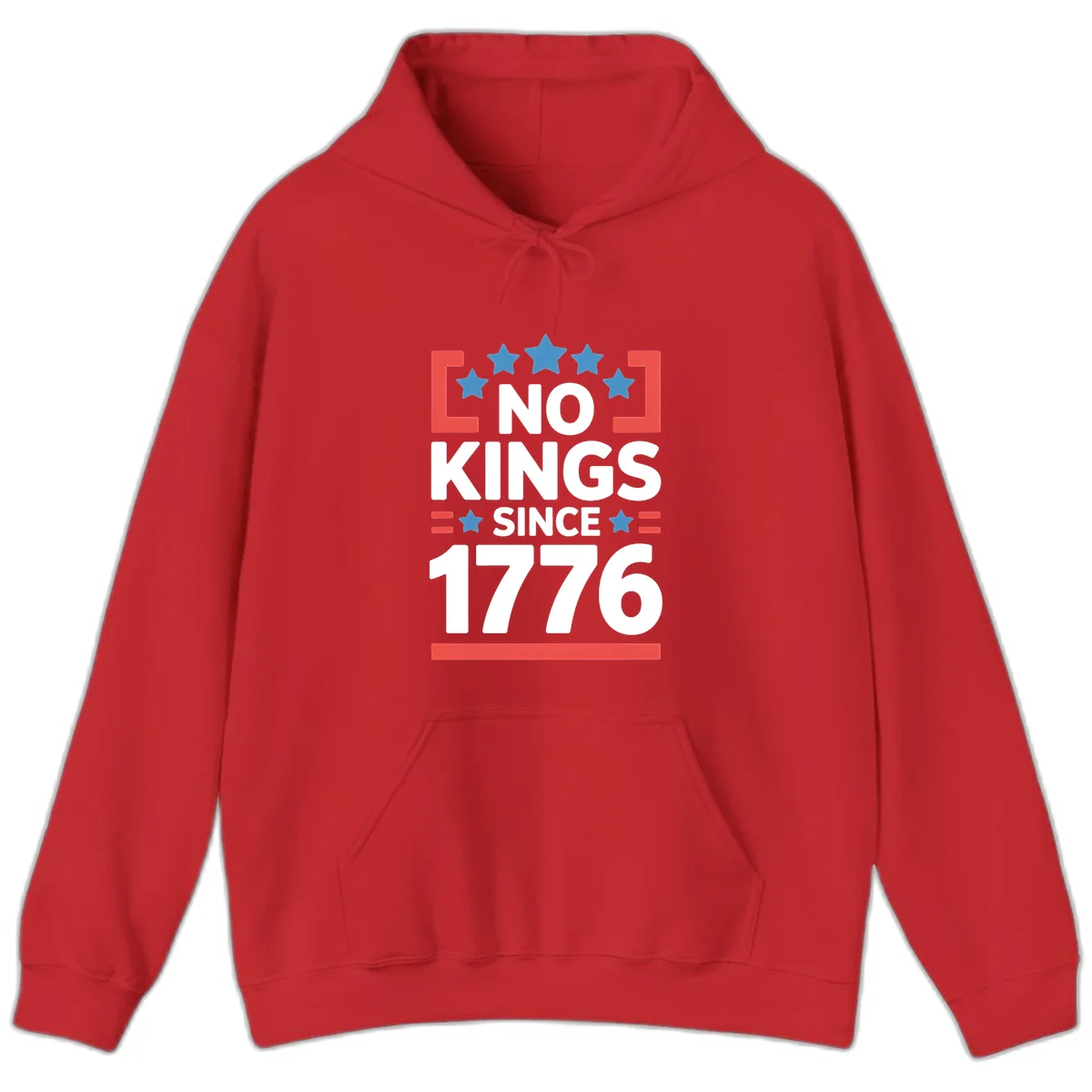 No Kings Since 1776 Hoodie in Red
