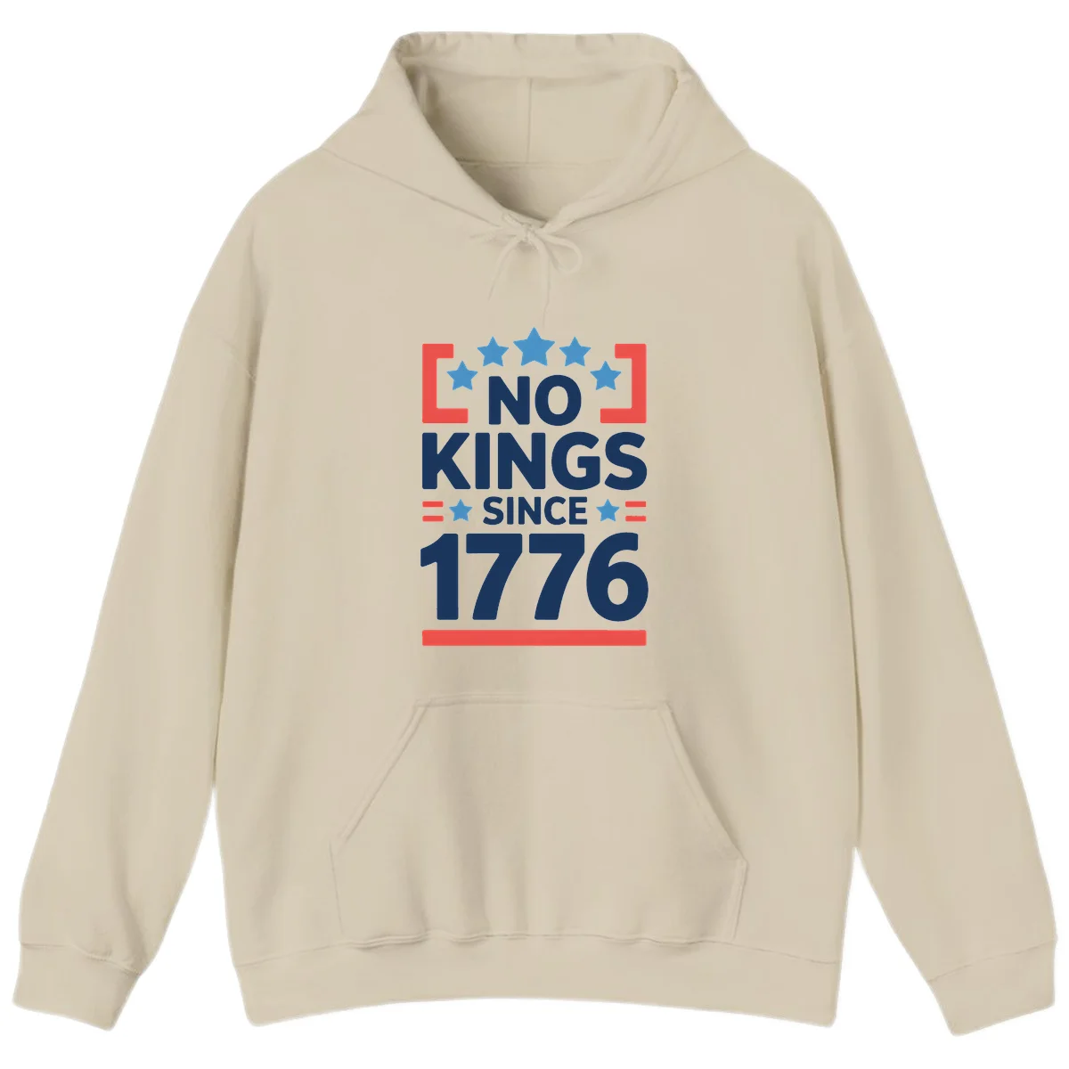 No Kings Since 1776 Hoodie in Sand