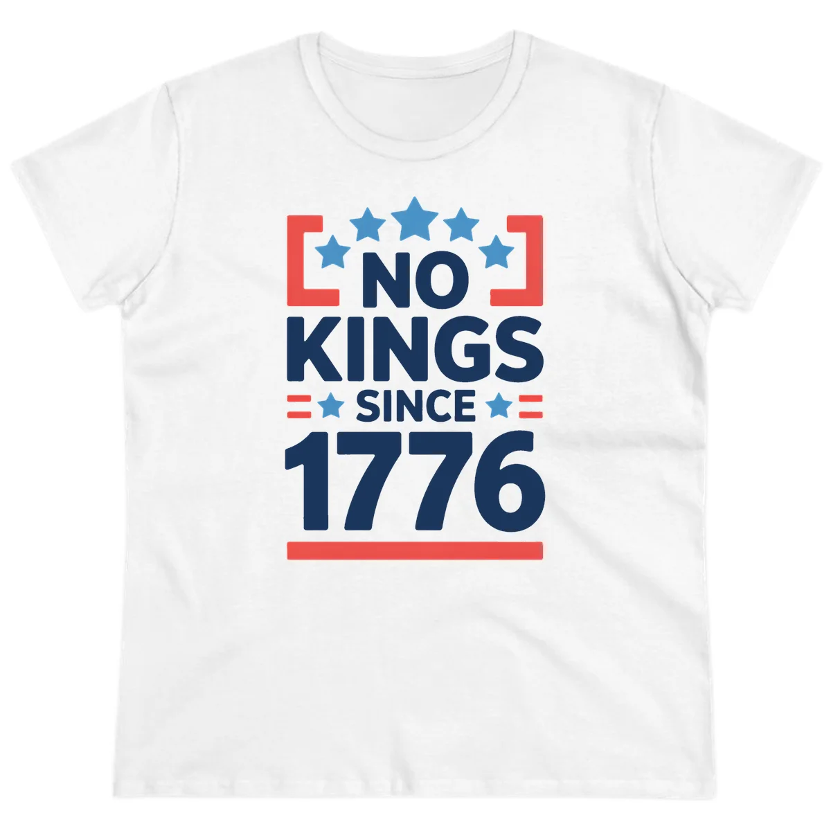 No Kings Since 1776 Ladies Tee in White