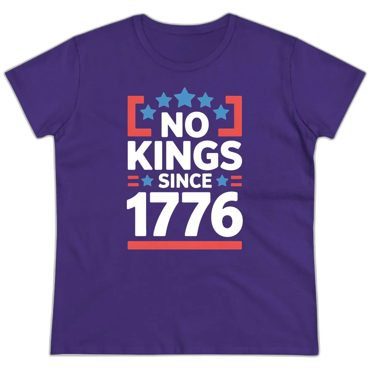 No Kings Since 1776 Ladies Tee in Purple