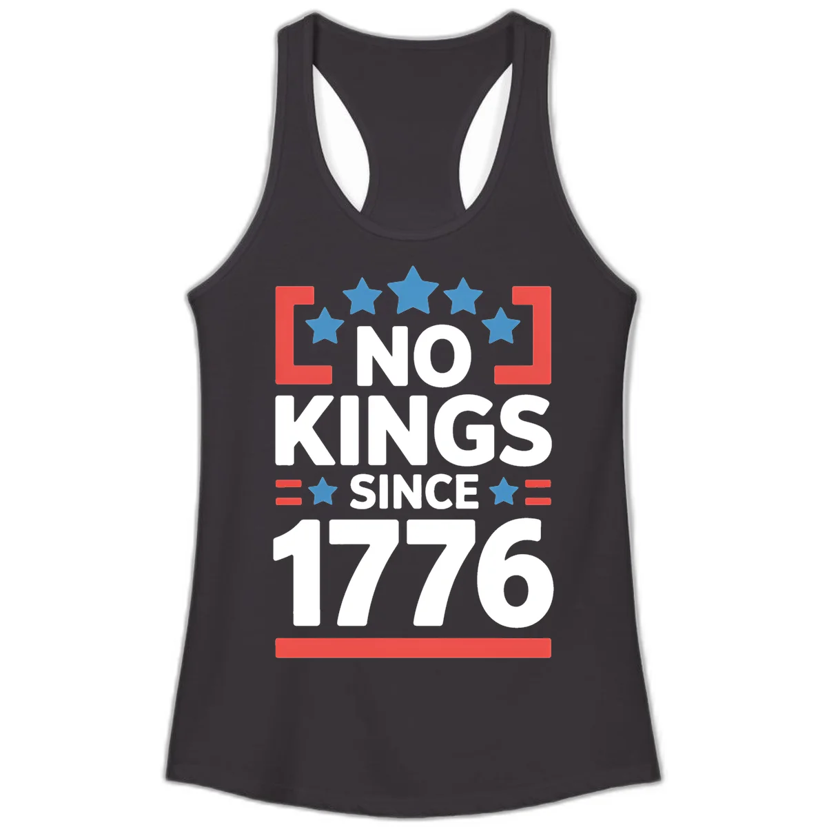 No Kings Since 1776 Ladies Tank in Black