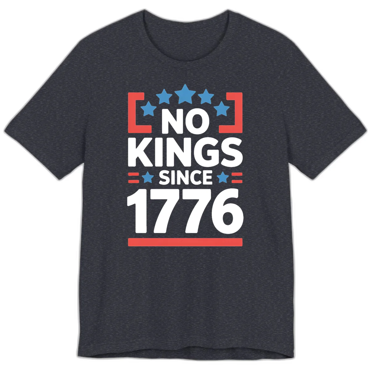 No Kings Since 1776 Premium T-Shirt in Heather Navy