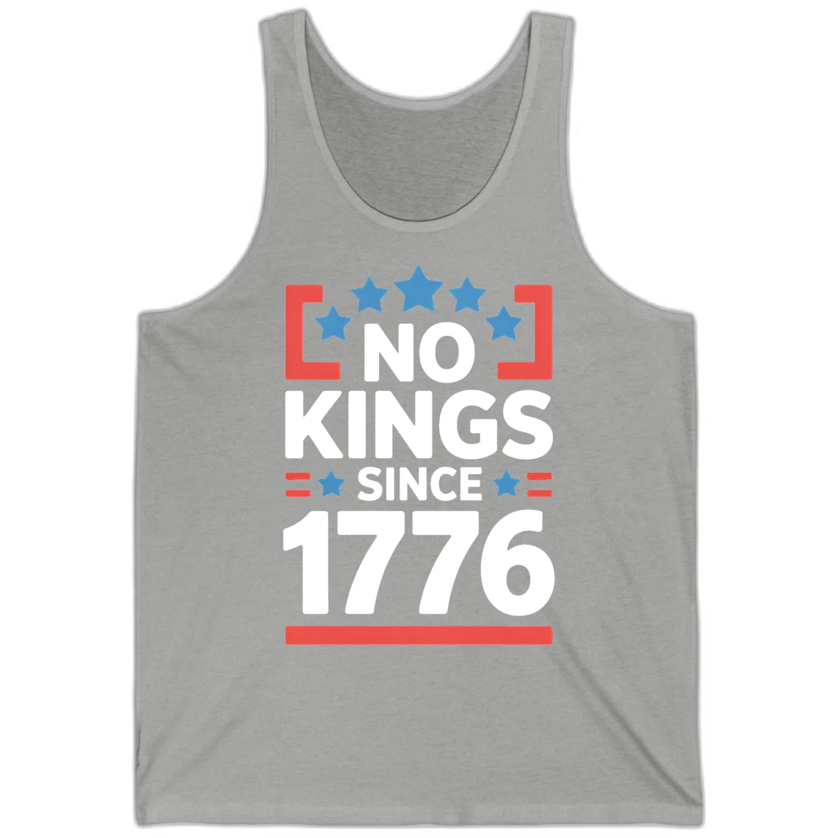 No Kings Since 1776 Tank in Athletic Heather