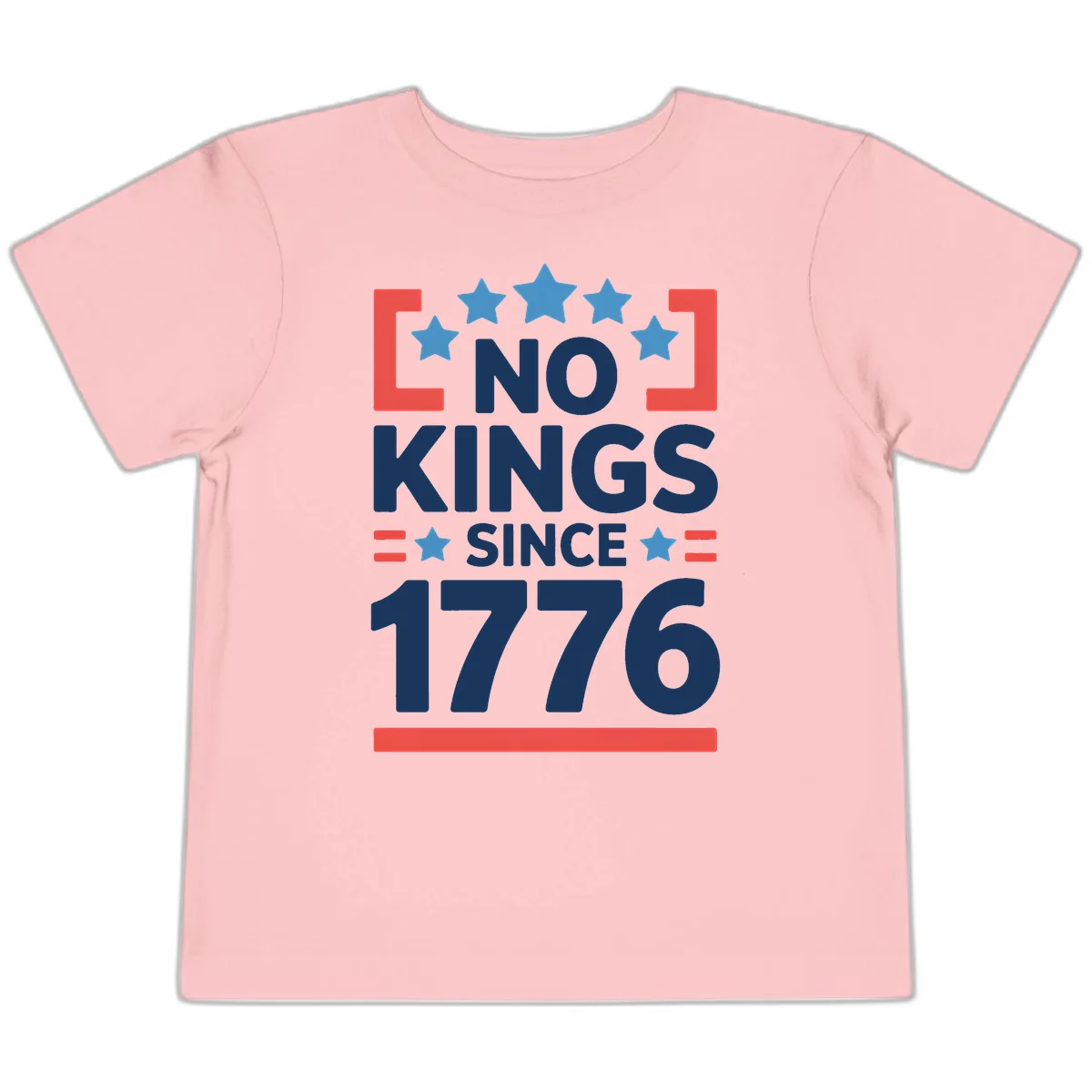 No Kings Since 1776 Toddler T-Shirt in Pink