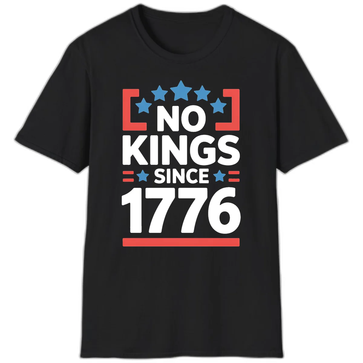 No Kings Since 1776 T-Shirt in Black