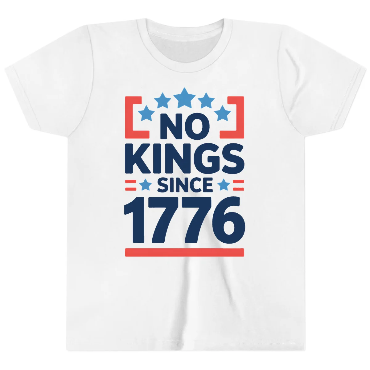 No Kings Since 1776 Youth T-Shirt in White