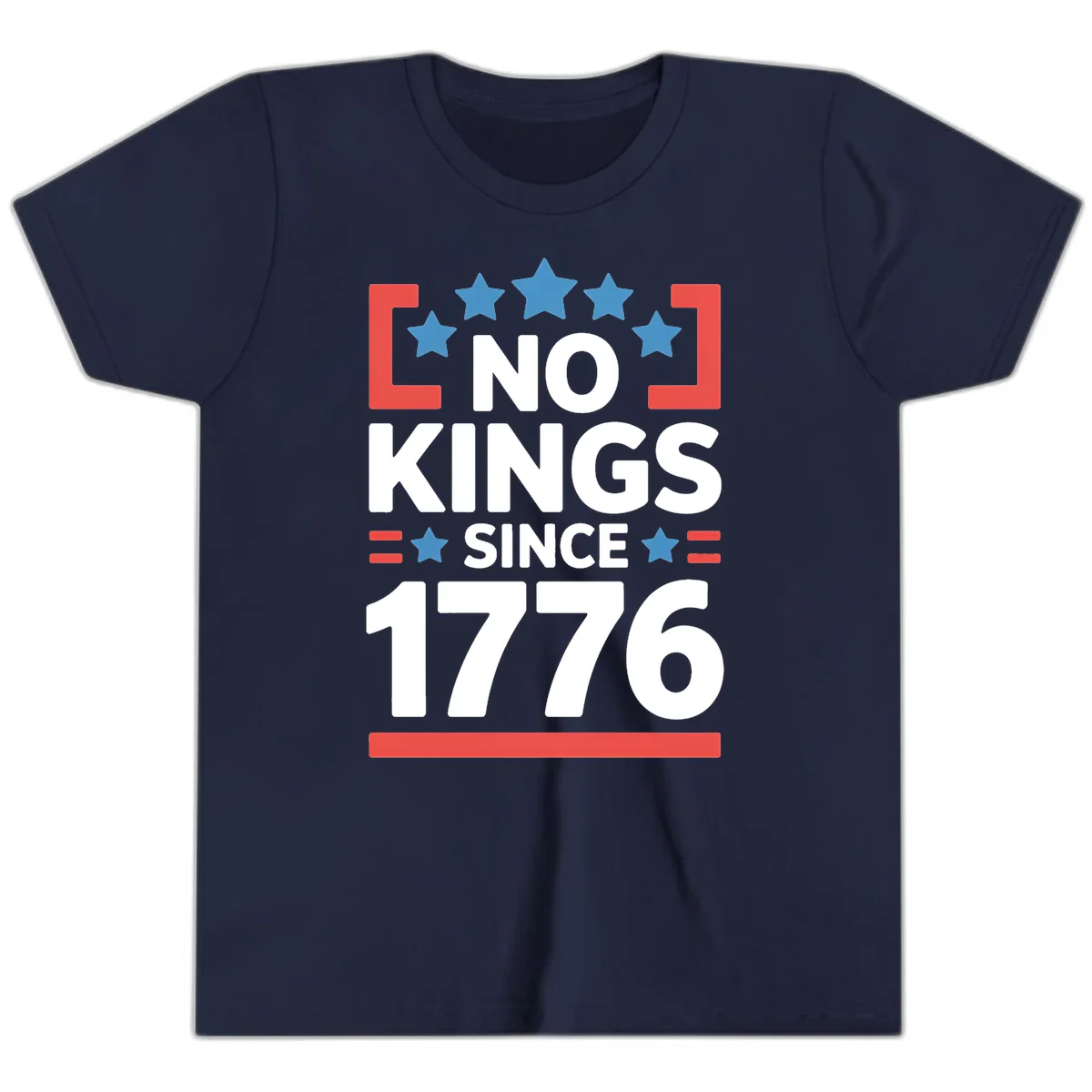 No Kings Since 1776 Youth T-Shirt in Navy