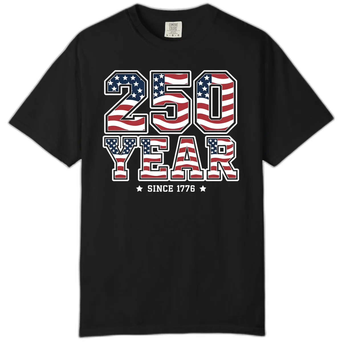 America's 250th Celebration Heritage Design Comfort Color in Black